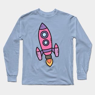 Rocket Cartoon Long Sleeve T-Shirt